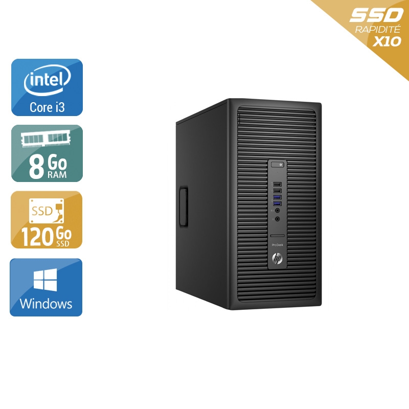 HP ProDesk 600 G2 Tower i3 Gen 6 8Go RAM 120Go SSD Windows 10