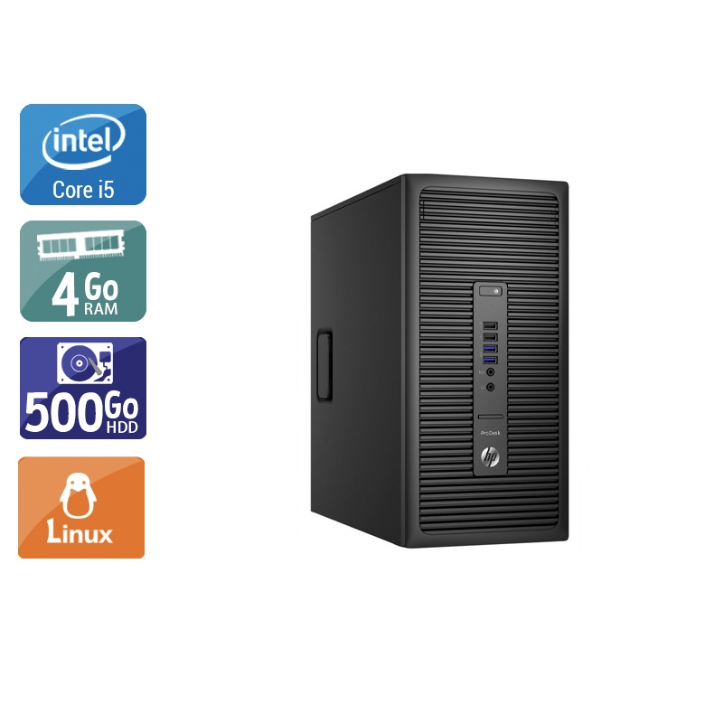 HP ProDesk 600 G2 Tower i5 Gen 6 4Go RAM 500Go HDD Linux