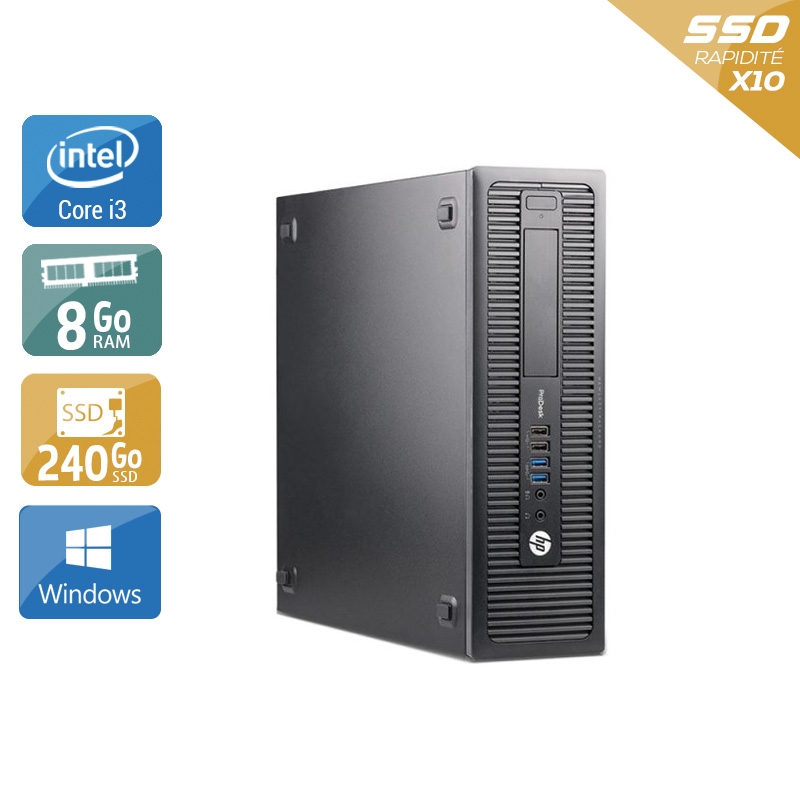HP ProDesk 600 G2 SFF i3 Gen 6 8Go RAM 240Go SSD Windows 10