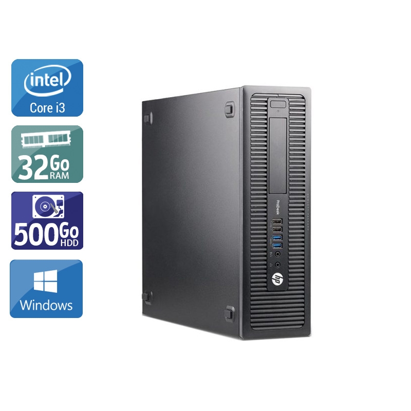HP ProDesk 600 G2 SFF i3 Gen 6 32Go RAM 500Go HDD Windows 10