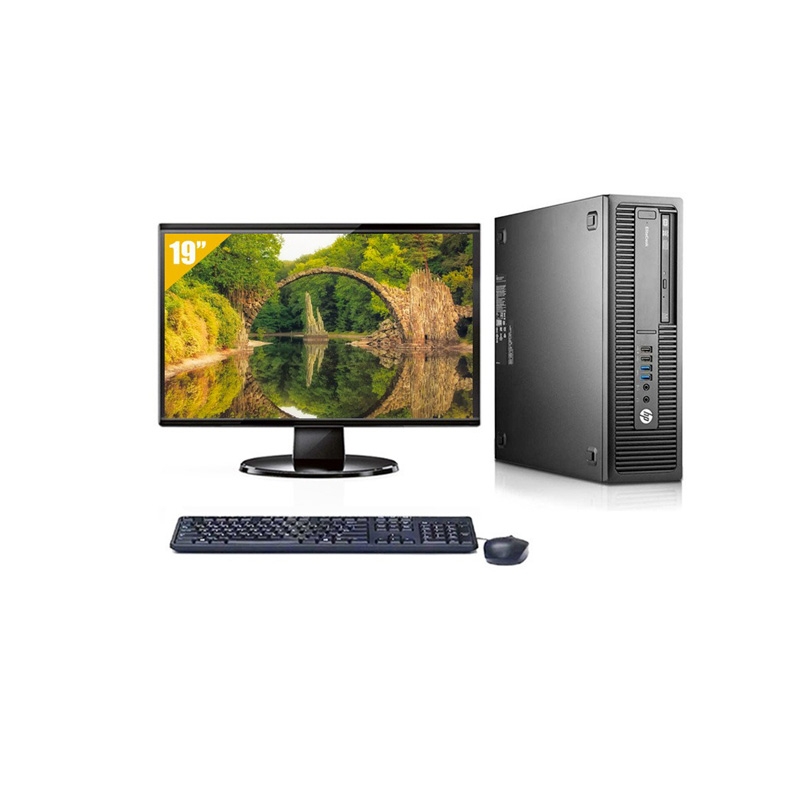 HP EliteDesk 800 G2 SFF i5 Gen 6 avec Écran 19 pouces 8Go RAM 1To HDD Linux
