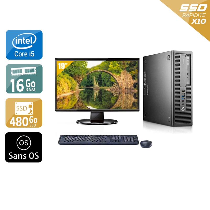 PC HP 6305 Pro SFF AMD A4-5300B RAM 16Go SSD 480Go Windows 10 Wifi