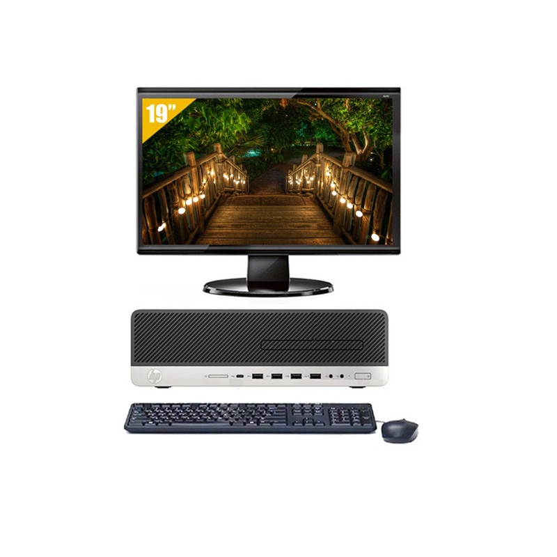 HP EliteDesk 800 G3 SFF i3 Gen 7 avec Écran 19 pouces 32Go RAM 500Go HDD Windows 10