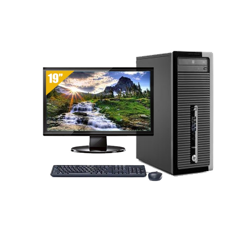 HP ProDesk 400 G1 Tower Pentium G Dual Core avec Écran 19 pouces 4Go RAM 480Go SSD Sans OS