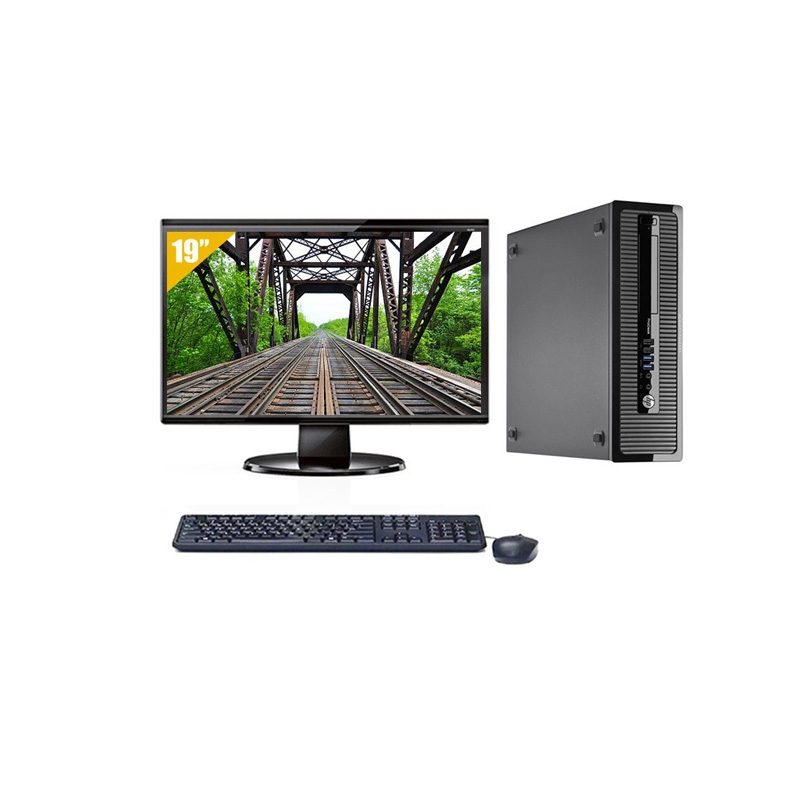 HP ProDesk 400 G2 Tower i3 avec Écran 19 pouces 4Go RAM 500Go HDD Sans OS