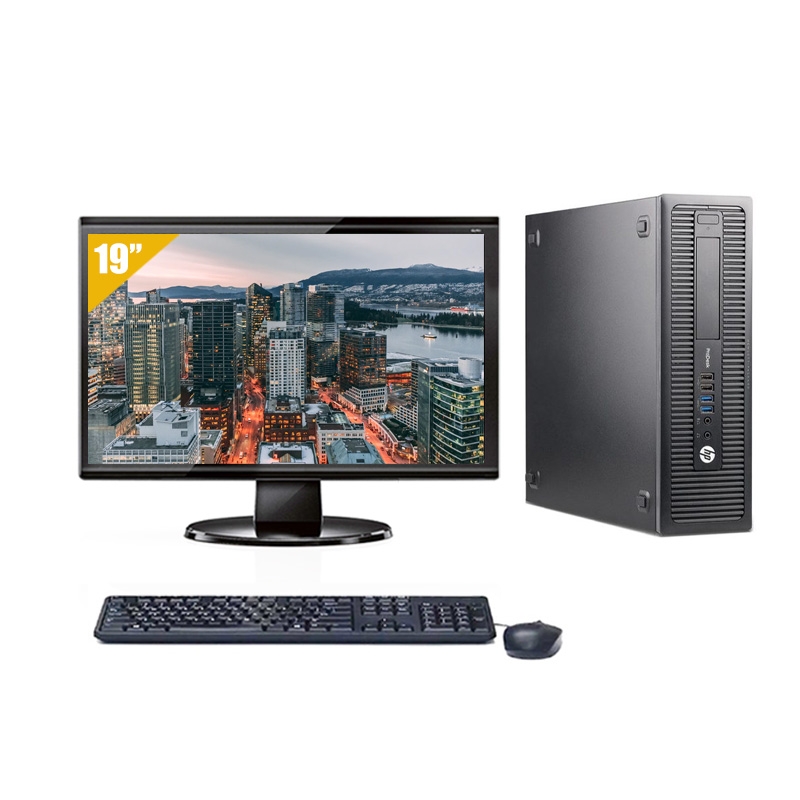 HP ProDesk 600 G1 SFF Celeron Dual Core avec Écran 19 pouces 32Go RAM 1To HDD Sans OS