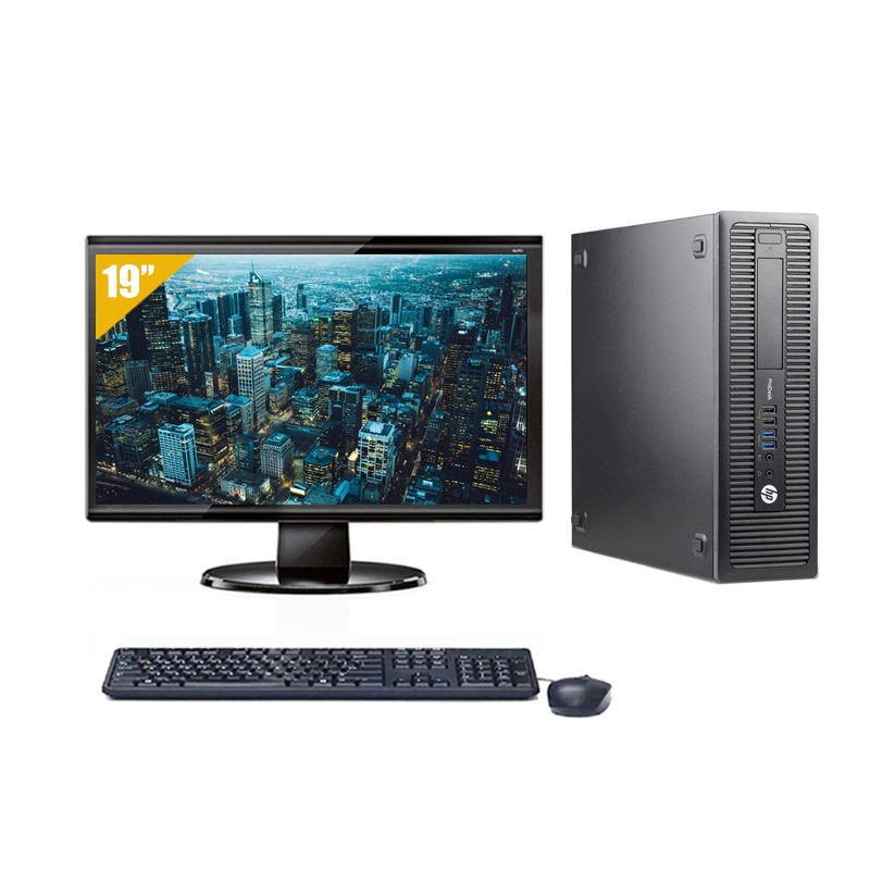 HP ProDesk 600 G2 SFF i3 Gen 6 avec Écran 19 pouces 32Go RAM 500Go HDD Sans OS