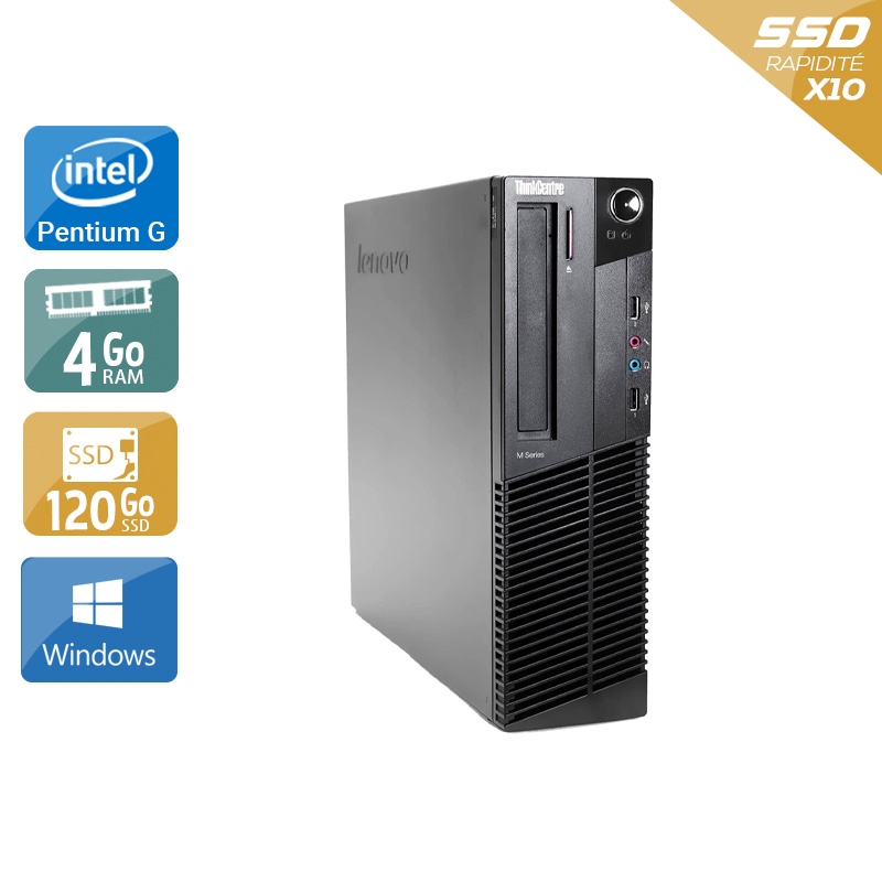 Lenovo ThinkCentre M82 SFF Pentium G Dual Core 4Go RAM 120Go SSD Windows 10