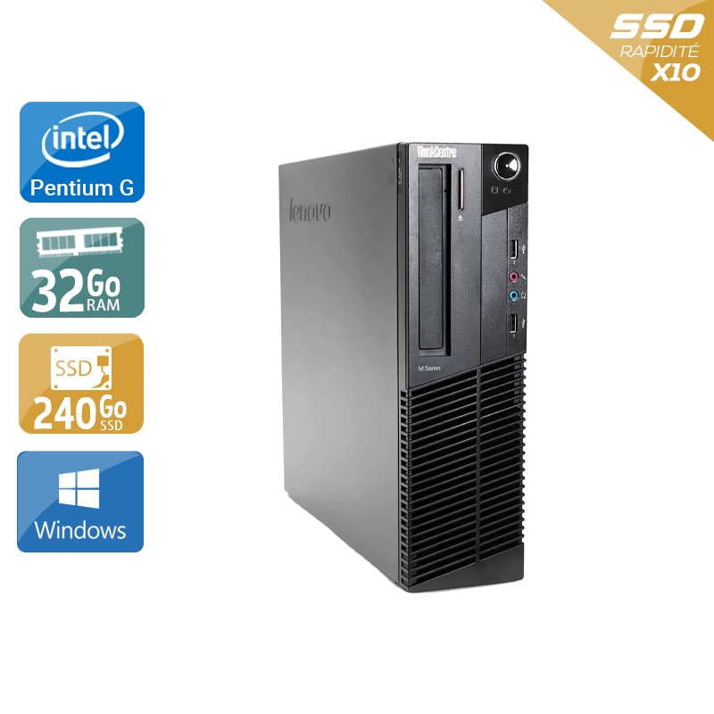 Lenovo ThinkCentre M83 SFF Pentium G Dual Core 32Go RAM 240Go SSD Windows 10