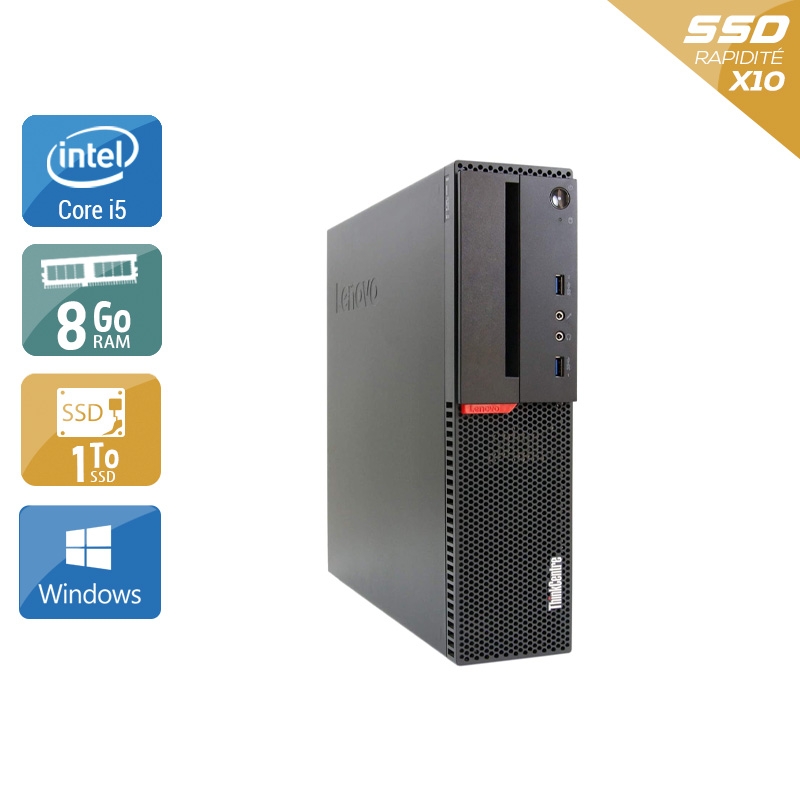 Lenovo ThinkCentre M900 SFF i5 Gen 6 8Go RAM 1To SSD Windows 10