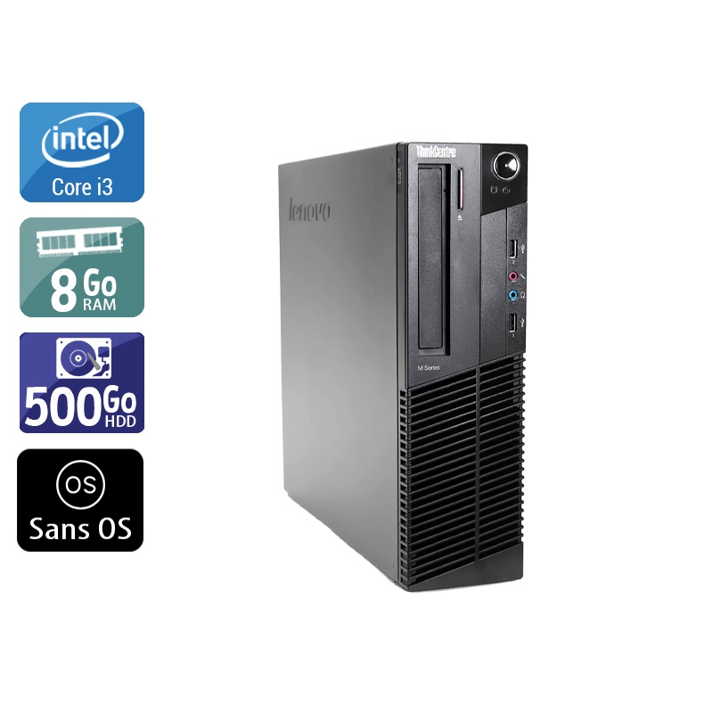 Lenovo ThinkCentre M91 SFF i3 8Go RAM 500Go HDD Sans OS