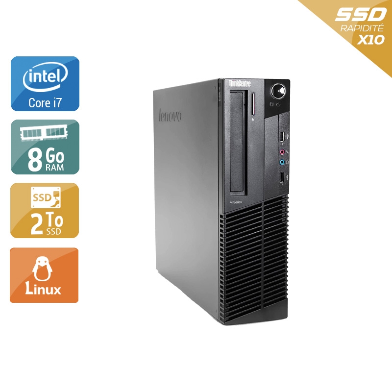 Lenovo ThinkCentre M91 SFF i7 8Go RAM 2To SSD Linux
