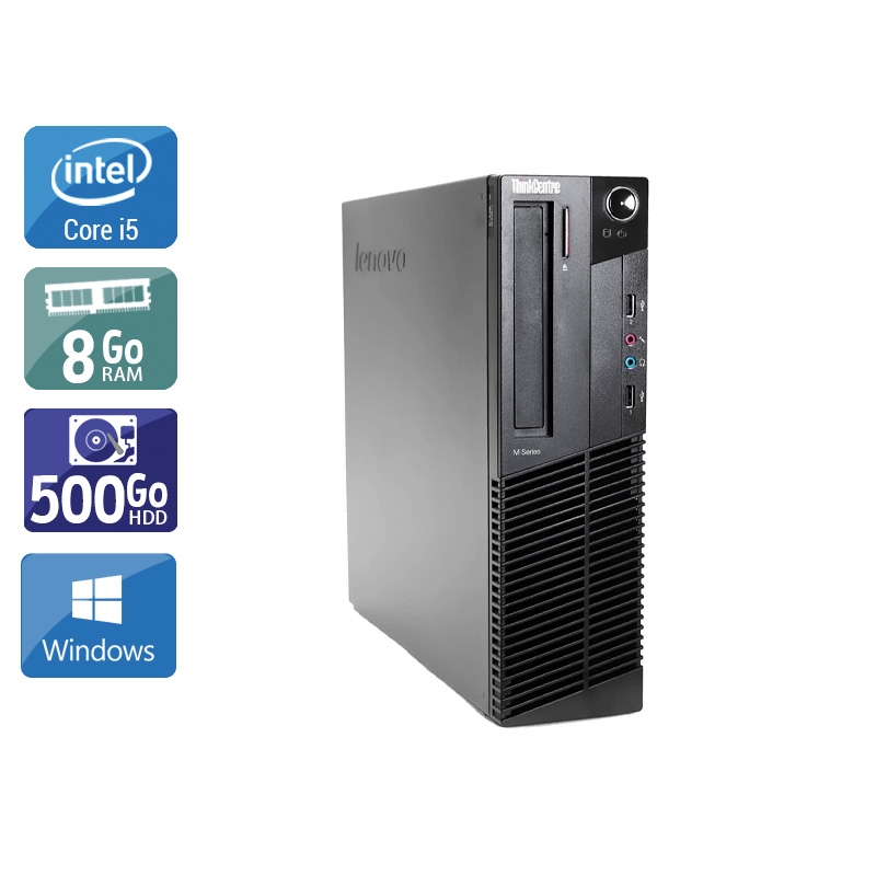 Lenovo ThinkCentre M92 SFF i5 8Go RAM 500Go HDD Windows 10