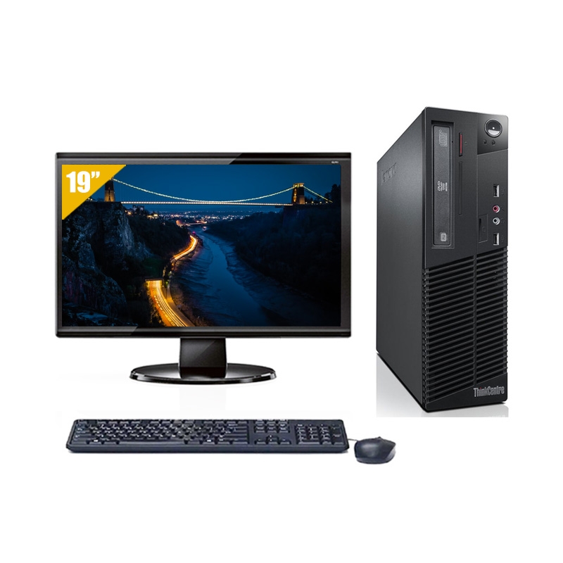 Lenovo ThinkCentre M73 SFF i7 avec Écran 19 pouces 4Go RAM 120Go SSD Sans OS