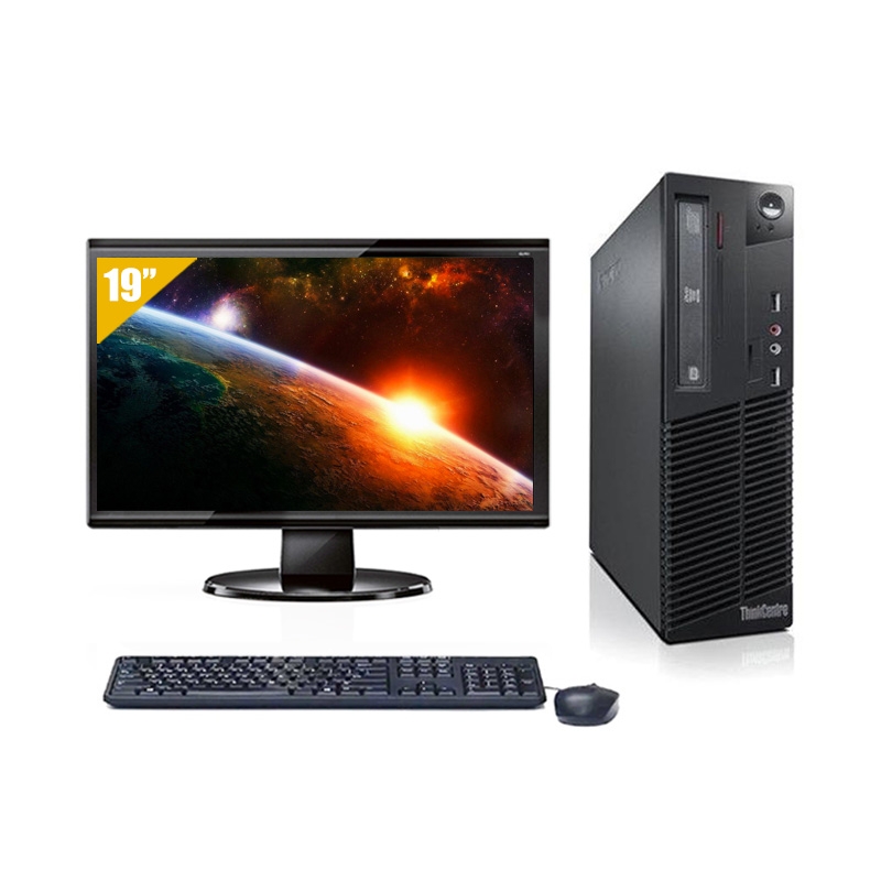 Lenovo ThinkCentre M81 SFF Pentium G Dual Core avec Écran 19 pouces 8Go RAM 1To SSD Sans OS