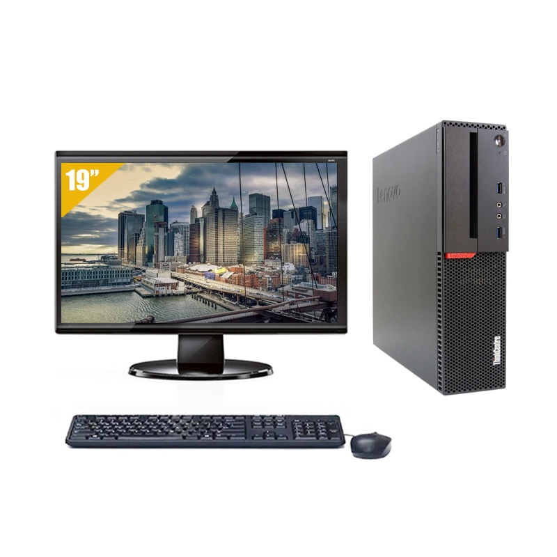 Lenovo ThinkCentre M900 SFF i5 Gen 6 avec Écran 19 pouces 8Go RAM 120Go SSD Windows 10