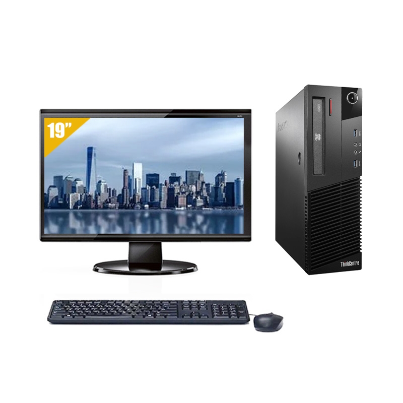 Lenovo ThinkCentre M93 SFF i5 avec Écran 19 pouces 4Go RAM 500Go HDD Sans OS