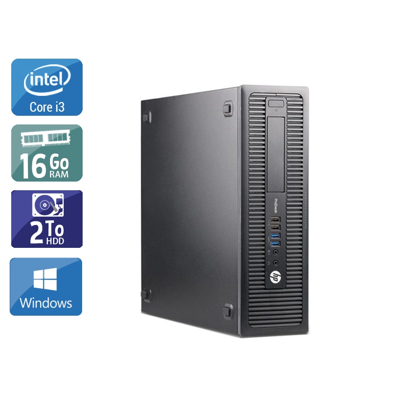 HP ProDesk 600 G1 SFF i3 16Go RAM 2To HDD Windows 10