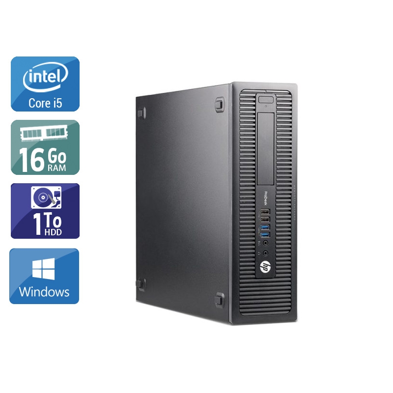 HP ProDesk 600 G2 SFF i5 Gen 6 16Go RAM 1To HDD Windows 10