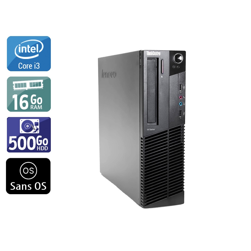 Lenovo ThinkCentre M83 SFF i3 16Go RAM 500Go HDD Sans OS