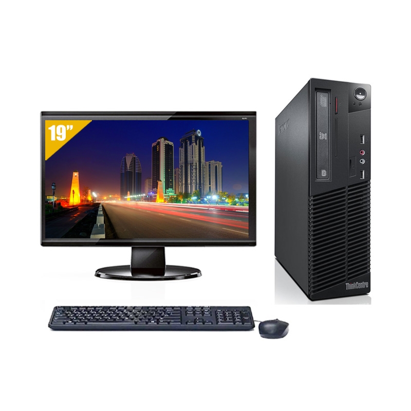 Lenovo ThinkCentre M77 SFF AMD Athlon Dual Core avec Écran 19 pouces 16Go RAM 2To SSD Linux