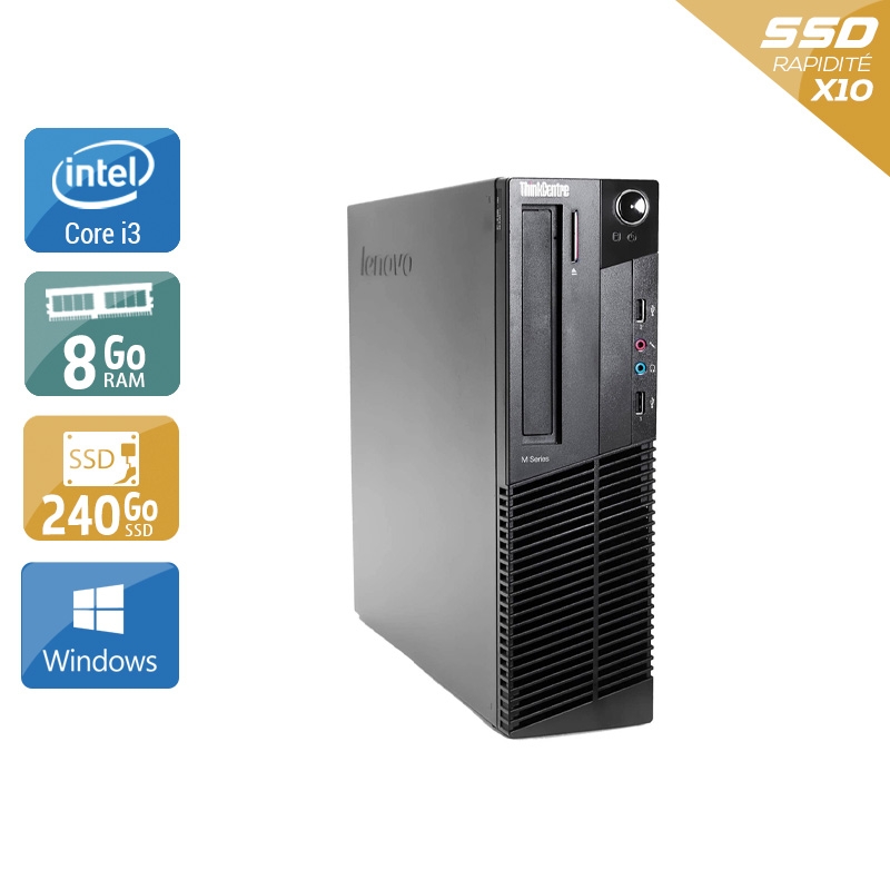 Lenovo ThinkCentre M91 USFF i3 8Go RAM 240Go SSD Windows 10