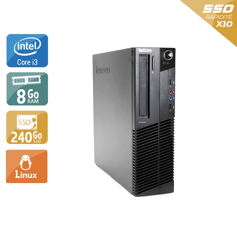 Lenovo ThinkCentre M91 USFF i3 8Go RAM 240Go SSD Linux