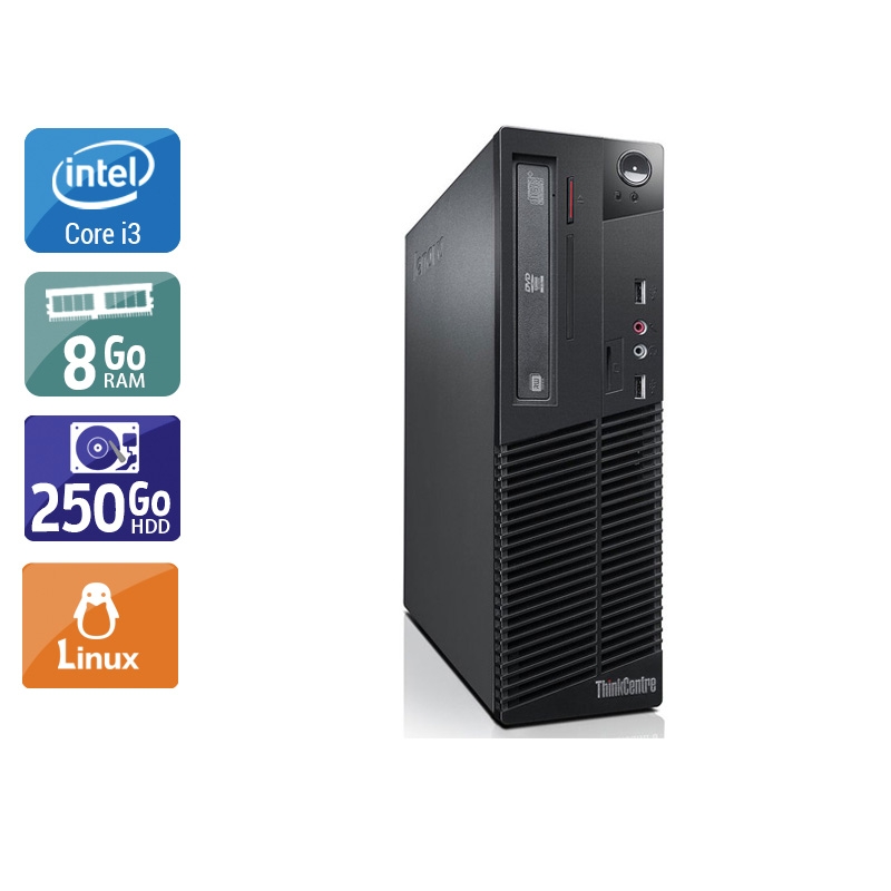 Lenovo ThinkCentre M82 SFF i3 8Go RAM 250Go HDD Linux