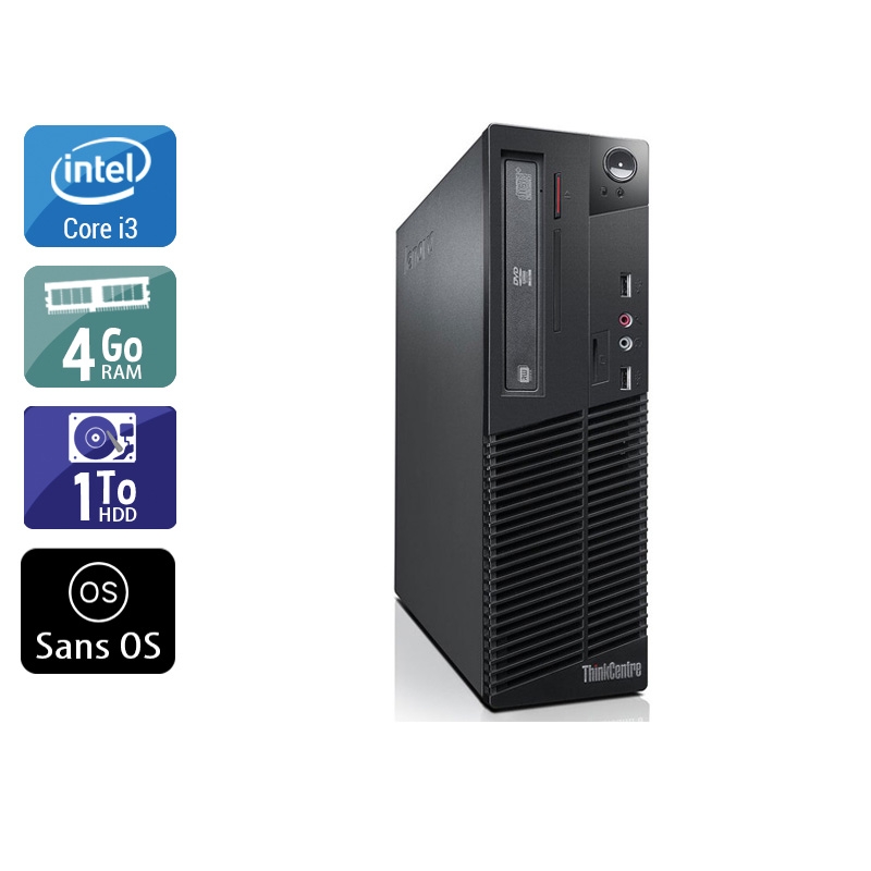 Lenovo ThinkCentre M82 SFF i3 4Go RAM 1To HDD Sans OS