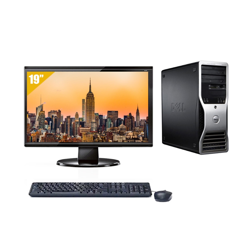 Dell Précision 390 Tower Core 2 Duo avec Écran 19 pouces 8Go RAM 2To HDD Windows 10