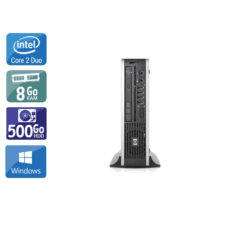 HP Compaq Elite 8000 USDT Core 2 Duo 8Go RAM 500Go HDD Windows 10