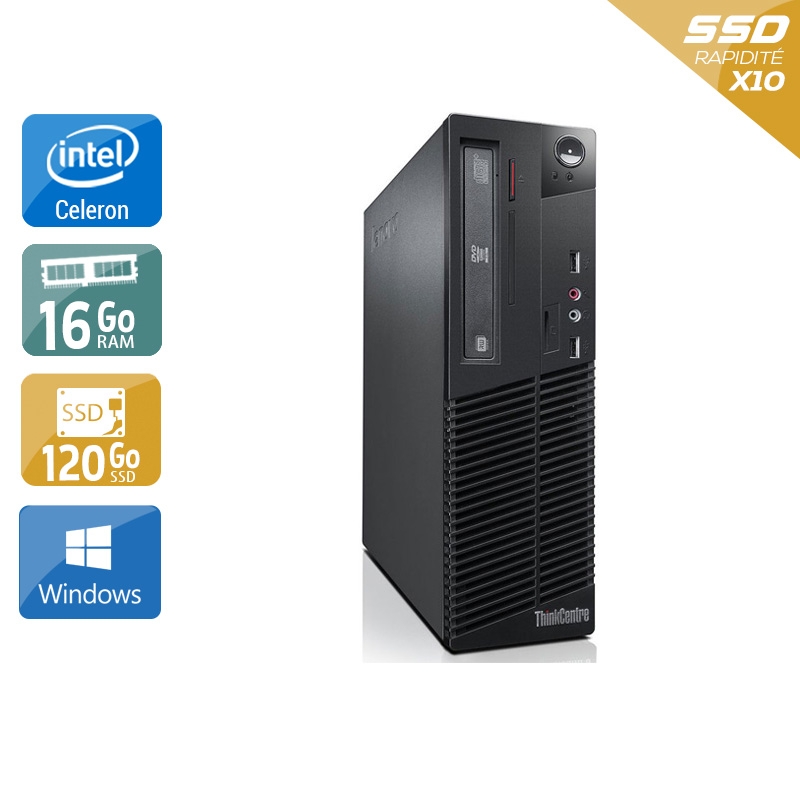 Lenovo ThinkCentre M82 SFF Celeron Dual Core 16Go RAM 120Go SSD Windows 10