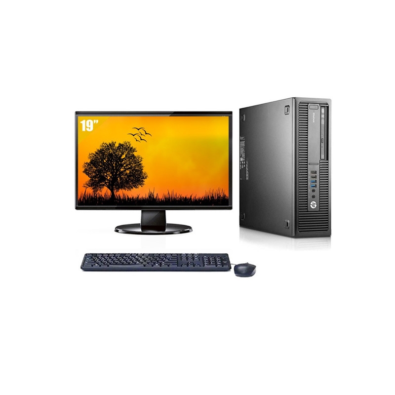 HP EliteDesk 800 G1 SFF Pentium G Dual Core avec Écran 19 pouces 8Go RAM 240Go SSD Linux
