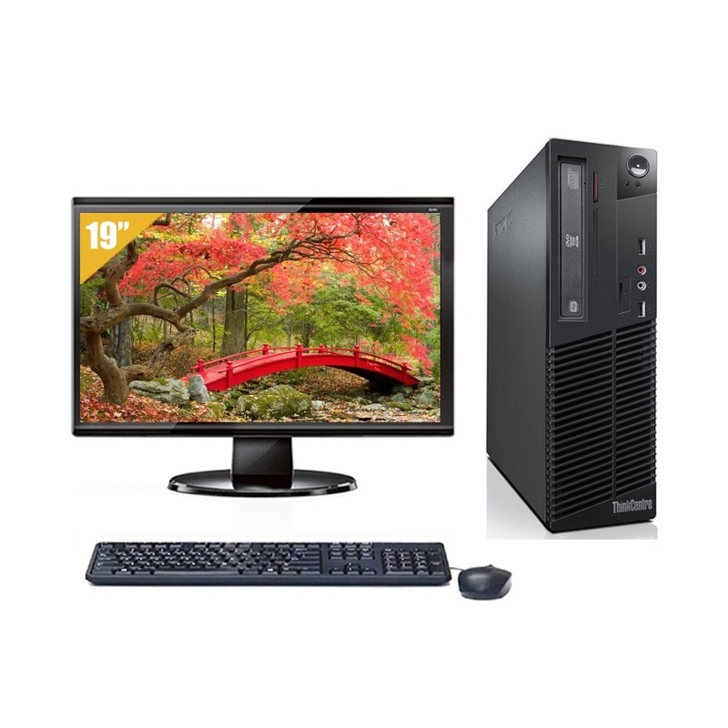 Lenovo ThinkCentre M73 SFF i5 avec Écran 19 pouces 4Go RAM 500Go HDD Sans OS