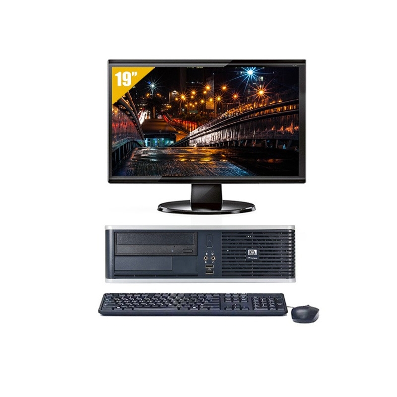 HP Compaq dc5750 SFF AMD Sempron avec Écran 19 pouces 8Go RAM 250Go HDD Linux