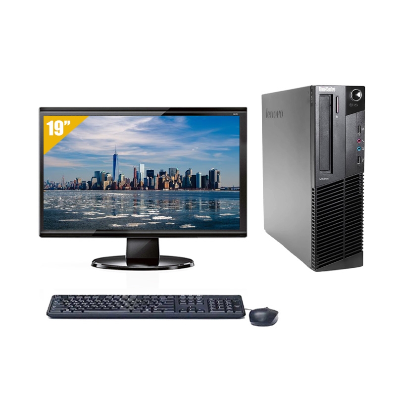 Lenovo ThinkCentre M91 USFF i3 avec Écran 19 pouces 8Go RAM 480Go SSD Linux