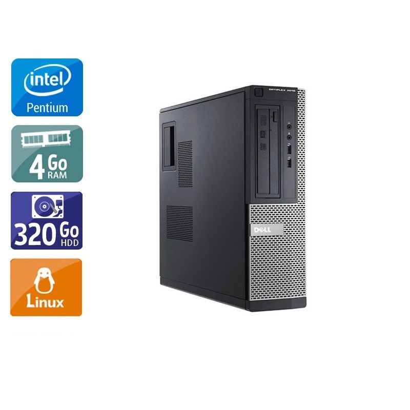 Dell Optiplex 3010 Desktop Pentium G Dual Core - 4Go RAM 320Go HDD Linux