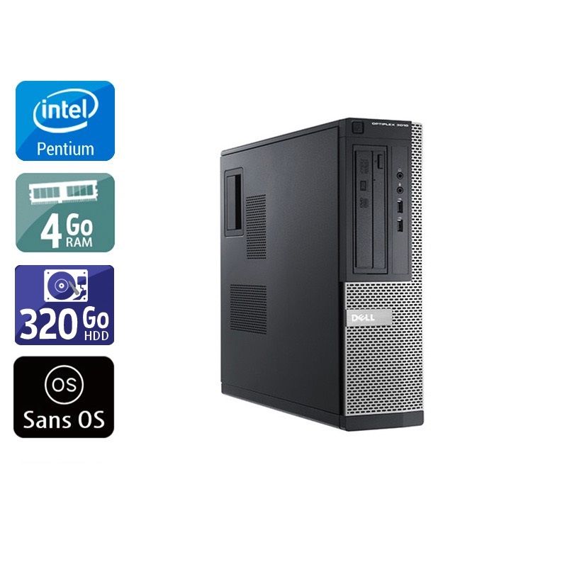 Dell Optiplex 3010 Desktop Pentium G Dual Core - 4Go RAM 320Go HDD Sans OS