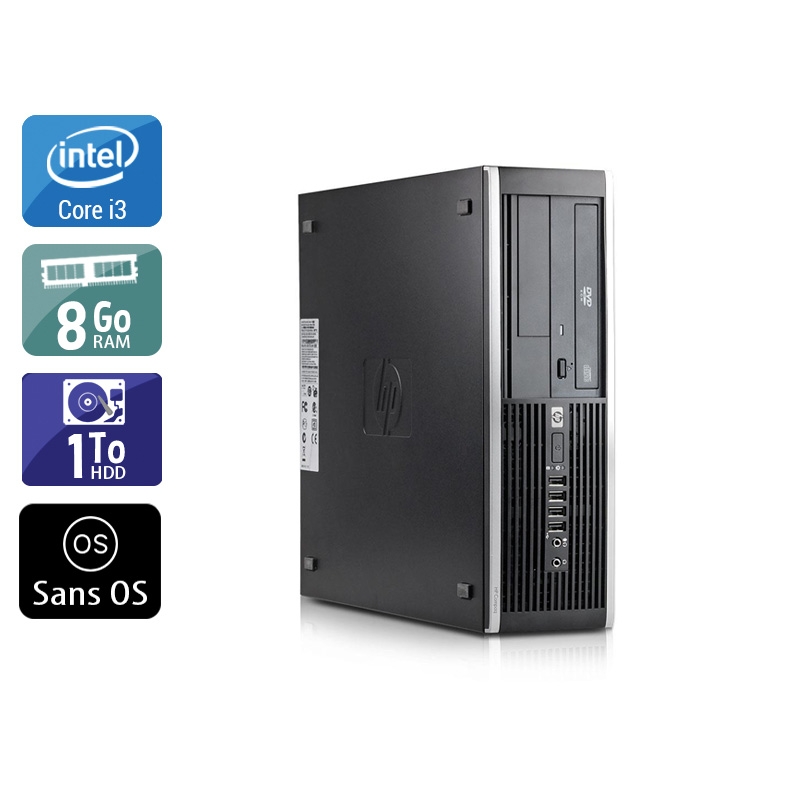 HP Compaq Elite 8100 SFF i3 8Go RAM 1To HDD Sans OS
