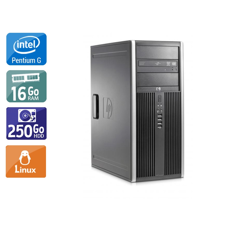 HP Compaq Elite 8100 Tower Pentium G Dual Core 16Go RAM 250Go HDD Linux