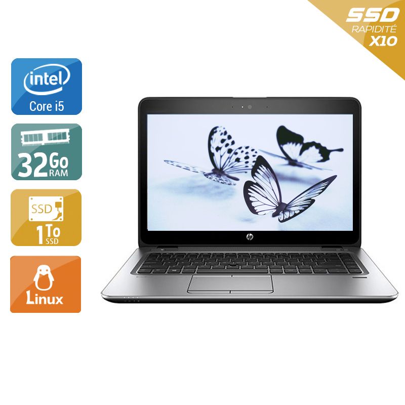 HP EliteBook 840 G3 i5 - 32Go RAM 1To SSD Linux
