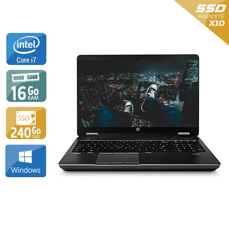 HP ZBook 15 G1 i7 - 16Go RAM 240Go SSD Windows 10