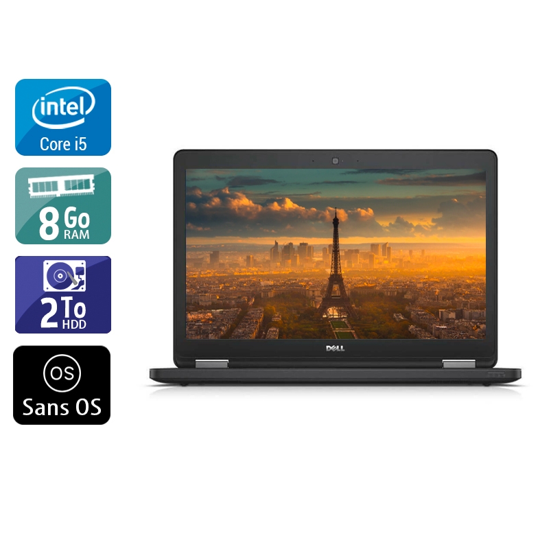Dell Latitude E5550 i5 8Go RAM 2To HDD Sans OS