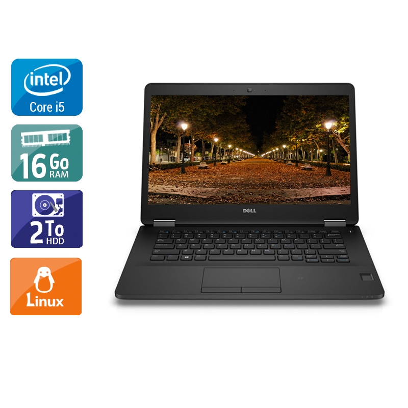 Dell Latitude E7470 i5 Gen 6 16Go RAM 2To HDD Linux
