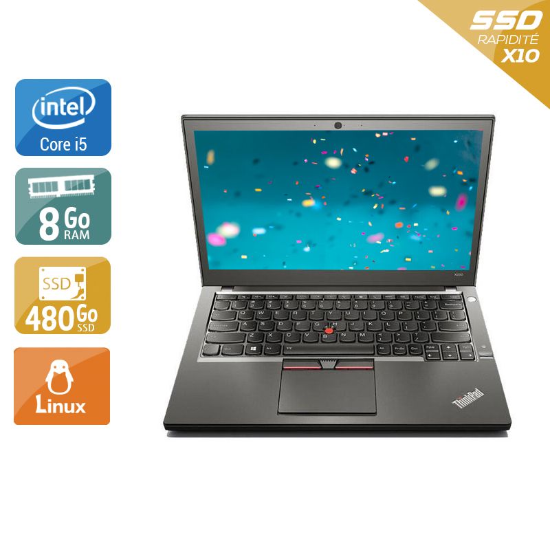 Lenovo ThinkPad X250 i5 - 8Go RAM 480Go SSD Linux