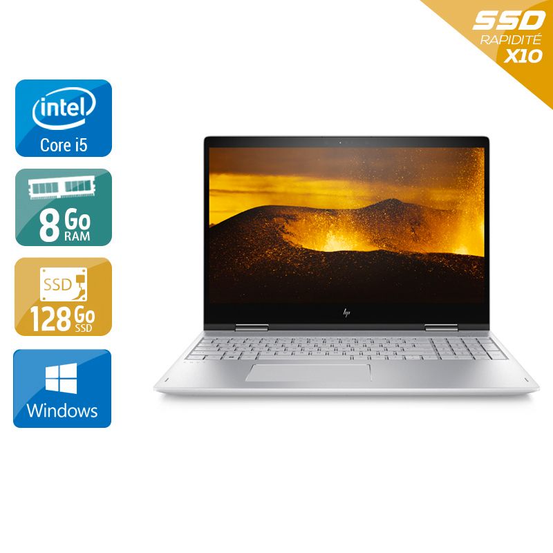 PC HP Envy X360 15 i5 8Go RAM 128Go SSD Windows 10 [Reconditionné : 379€ !] - Kiatoo.com