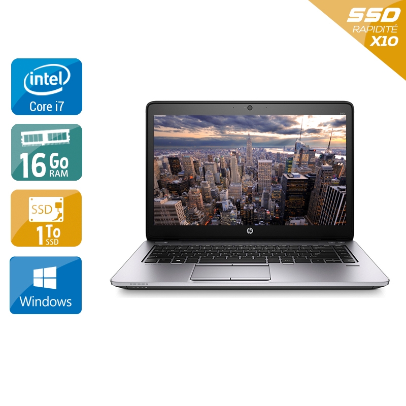HP Elitebook 840 G2 i7 16Go RAM 1To SSD Windows 10