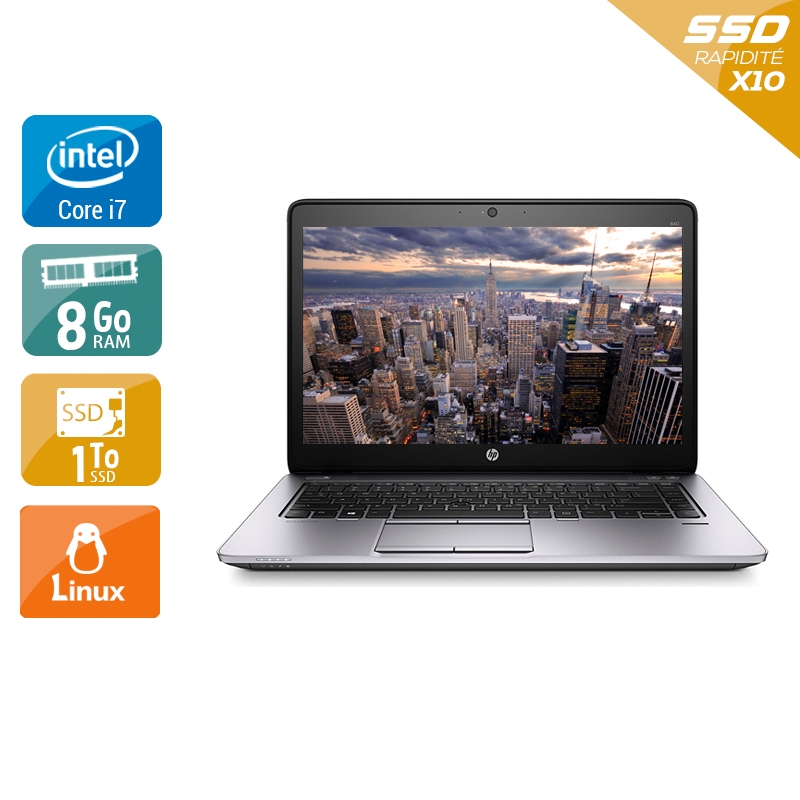 HP Elitebook 840 G2 i7 8Go RAM 2To SSD Linux