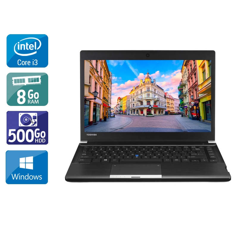 Toshiba Portégé R30-A i3 8Go RAM 500Go HDD Windows 10
