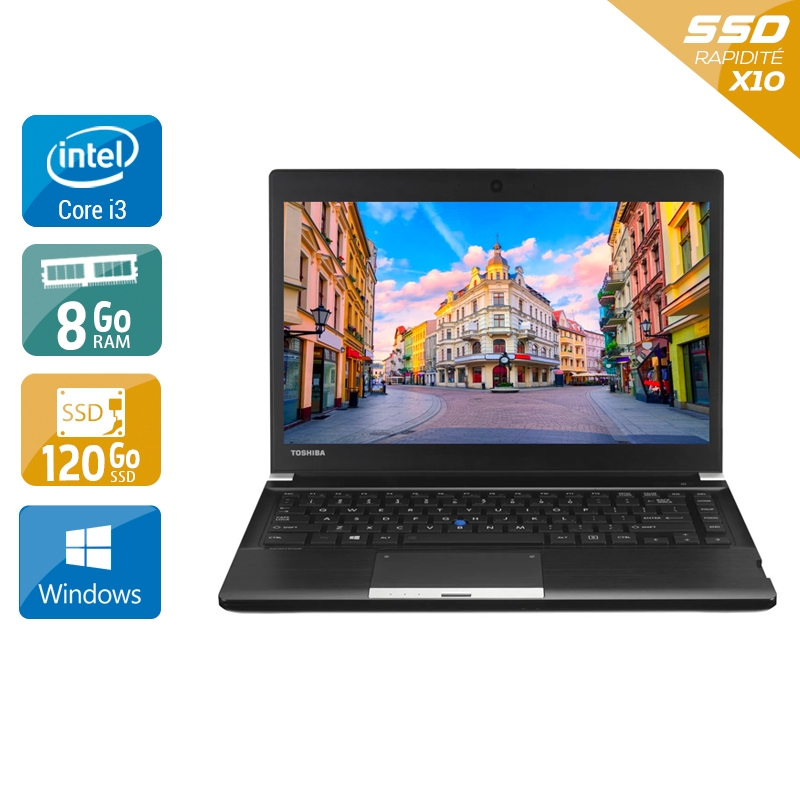 Toshiba Portégé R30-A i3 8Go RAM 120Go SSD Windows 10